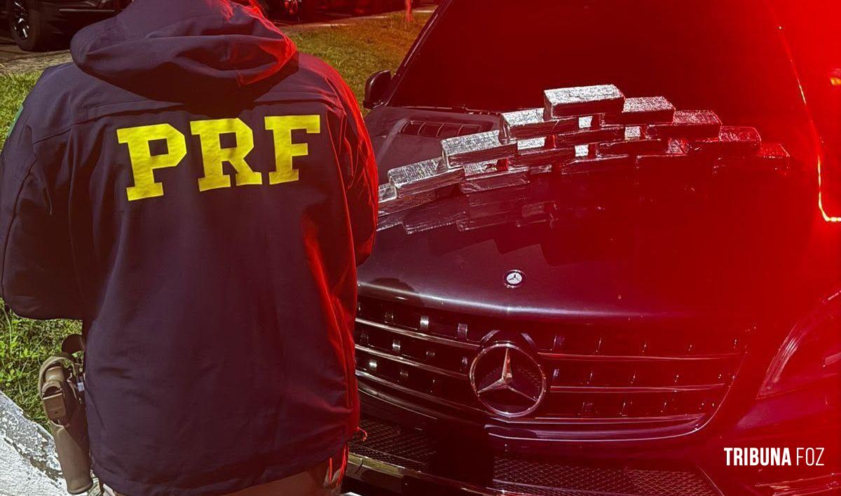 PRF apreende 16 Kg de crack em compartimento oculto de veículo paraguaio na BR-277 em Santa Terezinha de Itaipu
