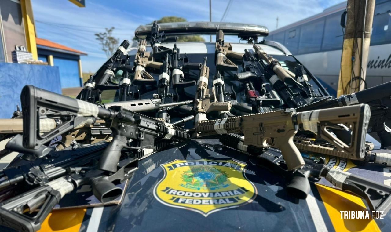 PRF apreende 26 fuzis na BR-277 em Santa Terezinha de Itaipu