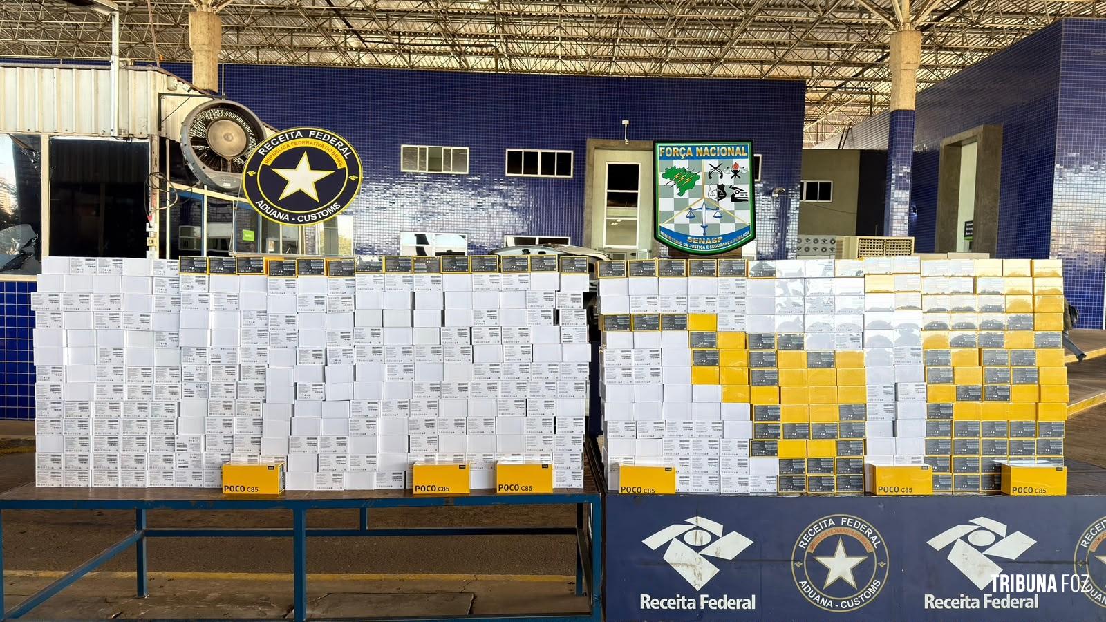 Receita Federal apreende 460 celulares com estudante universitário de Medicina na Aduana da Ponte da Amizade