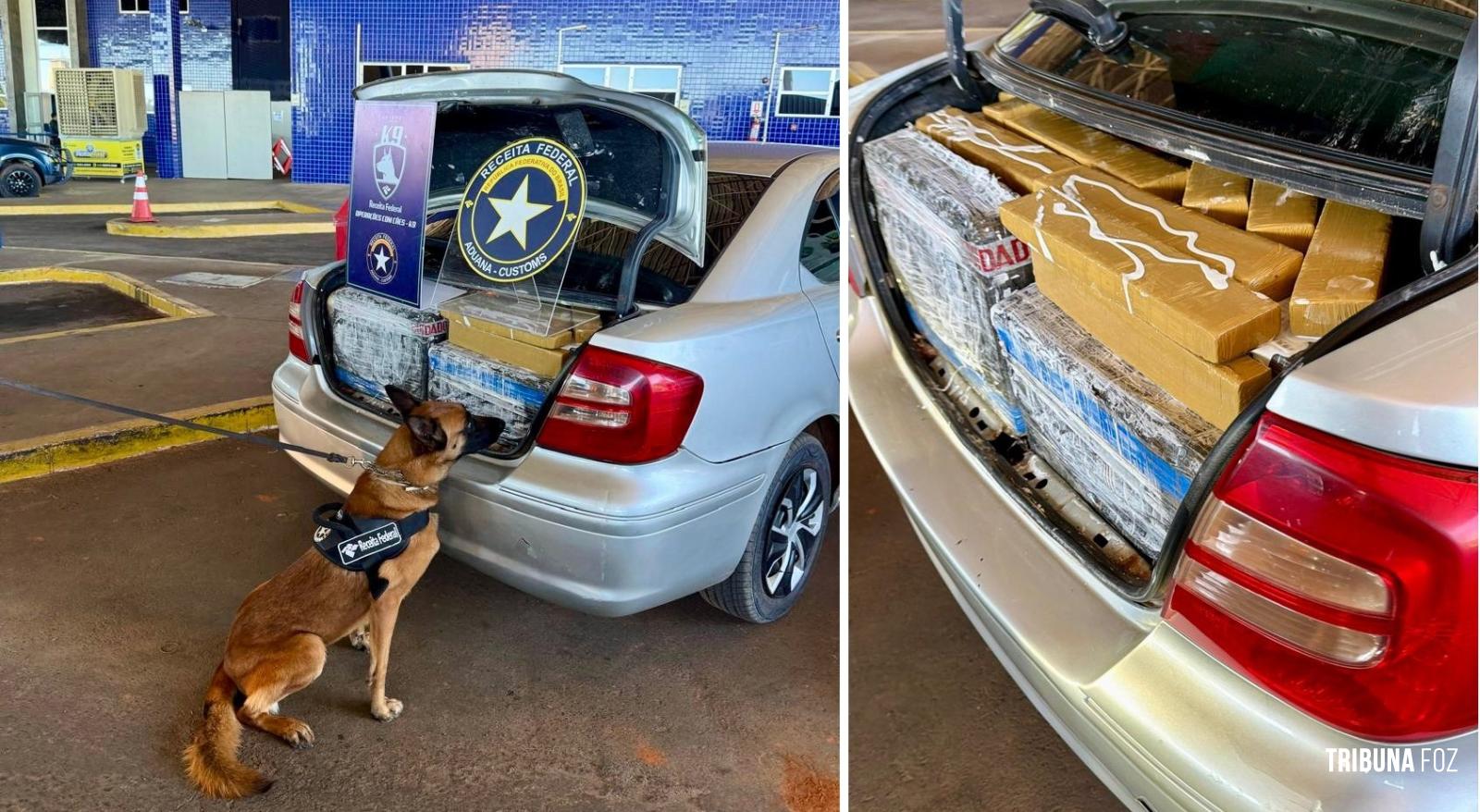 Receita Federal apreende veículo carregado com maconha na Aduana da Ponte Internacional da Amizade