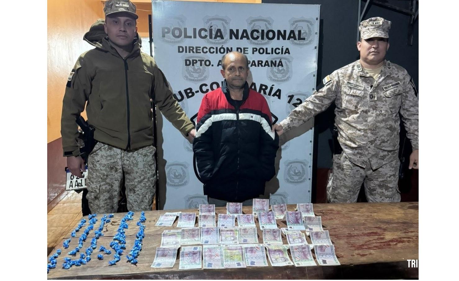 Traficante é preso transportando 106 pedras de crack em Presidente Franco no Paraguai