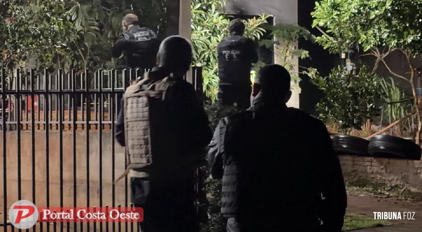 Um preso e dois seguem foragidos após operação da Polícia Civil que cumpriram mandados por homicídios em Itaipulândia