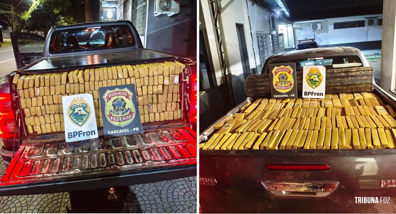 Ação integrada resulta na apreensão de 1.130 Kg de drogas e na prisão de quatro pessoas em Santa Tereza do Oeste