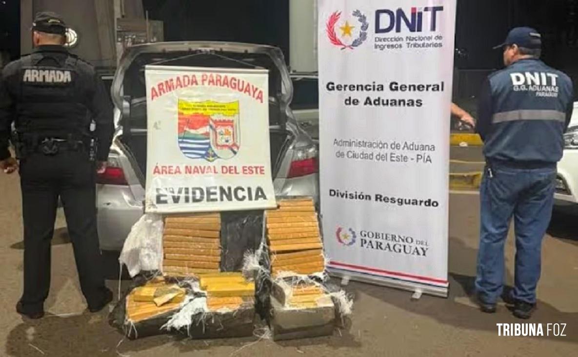Adolescente brasileiro é preso com 120,4 Kg de maconha na Aduana paraguaia da Ponte da Amizade