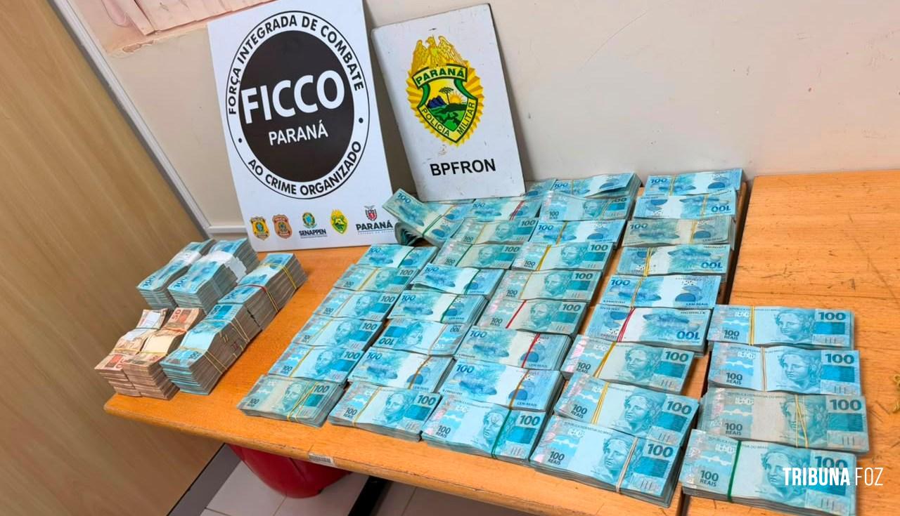 BPFRON e FICCO apreendem mais de R$ 750 mil em ação contra evasão de divisas em Foz do Iguaçu