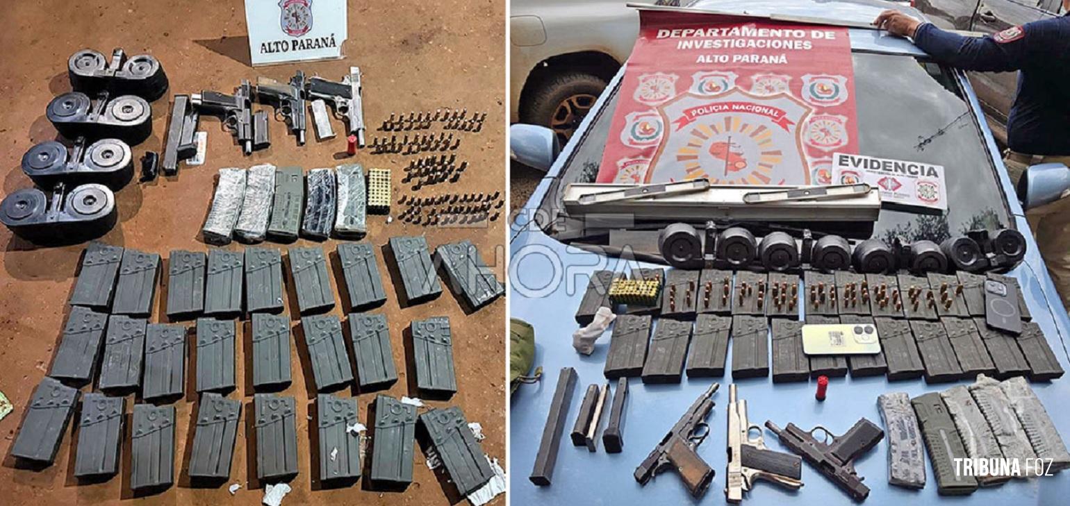 Busca em residência na cidade de Presidente Franco termina com apreensão de armas, munições e carregadores