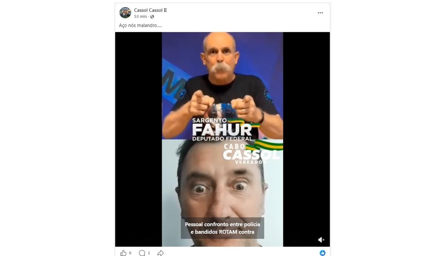 Cabo Cassol apoia deputado paraquedista em meio à controvérsia sobre racismo