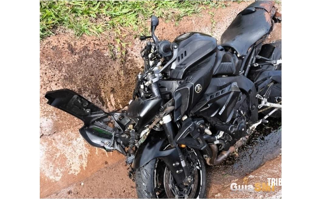 Colisão entre caminhonete e motocicleta deixa duas pessoas feridas na BR-277 em São Miguel do Iguaçu
