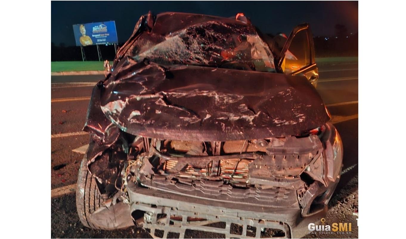 Colisão entre caminhonetes deixa dois motoristas feridos em Itaipulândia