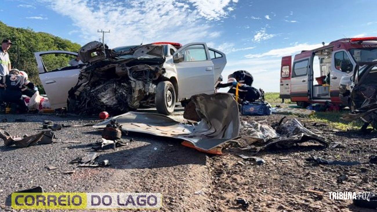 Colisão violenta deixa um morto e três feridos graves entre Sub-Sede e São Clemente, distritos de Santa Helena