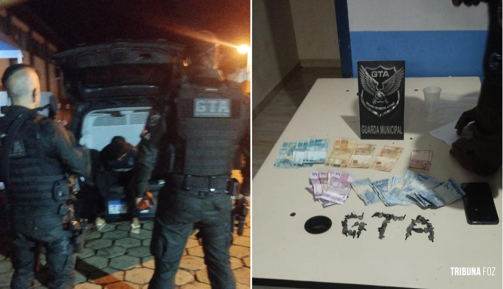 GTA da Guarda Municipal prende traficante que vendia cocaína no Jardim Jupira