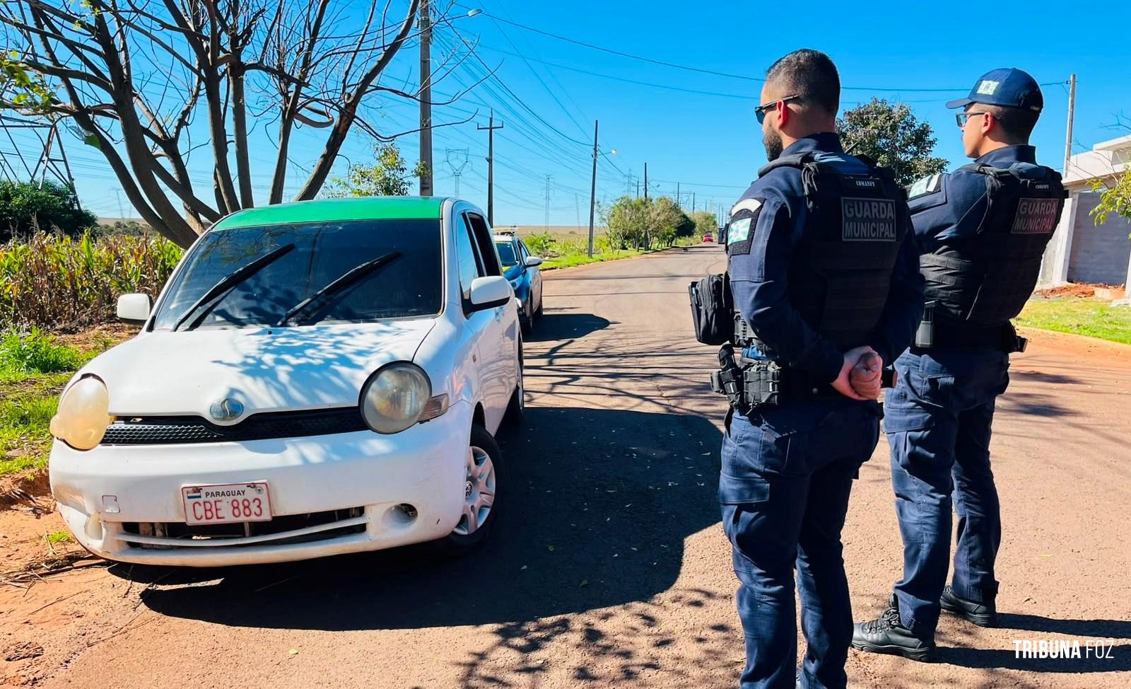 Guarda Municipal recupera veículo roubado que foi utilizada em ação criminosa em Foz do Iguaçu