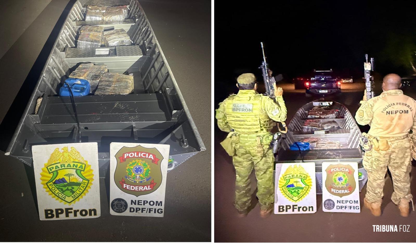 Integração entre BPFRON e PF resulta na apreensão de 565 Kg de maconha em Foz do Iguaçu