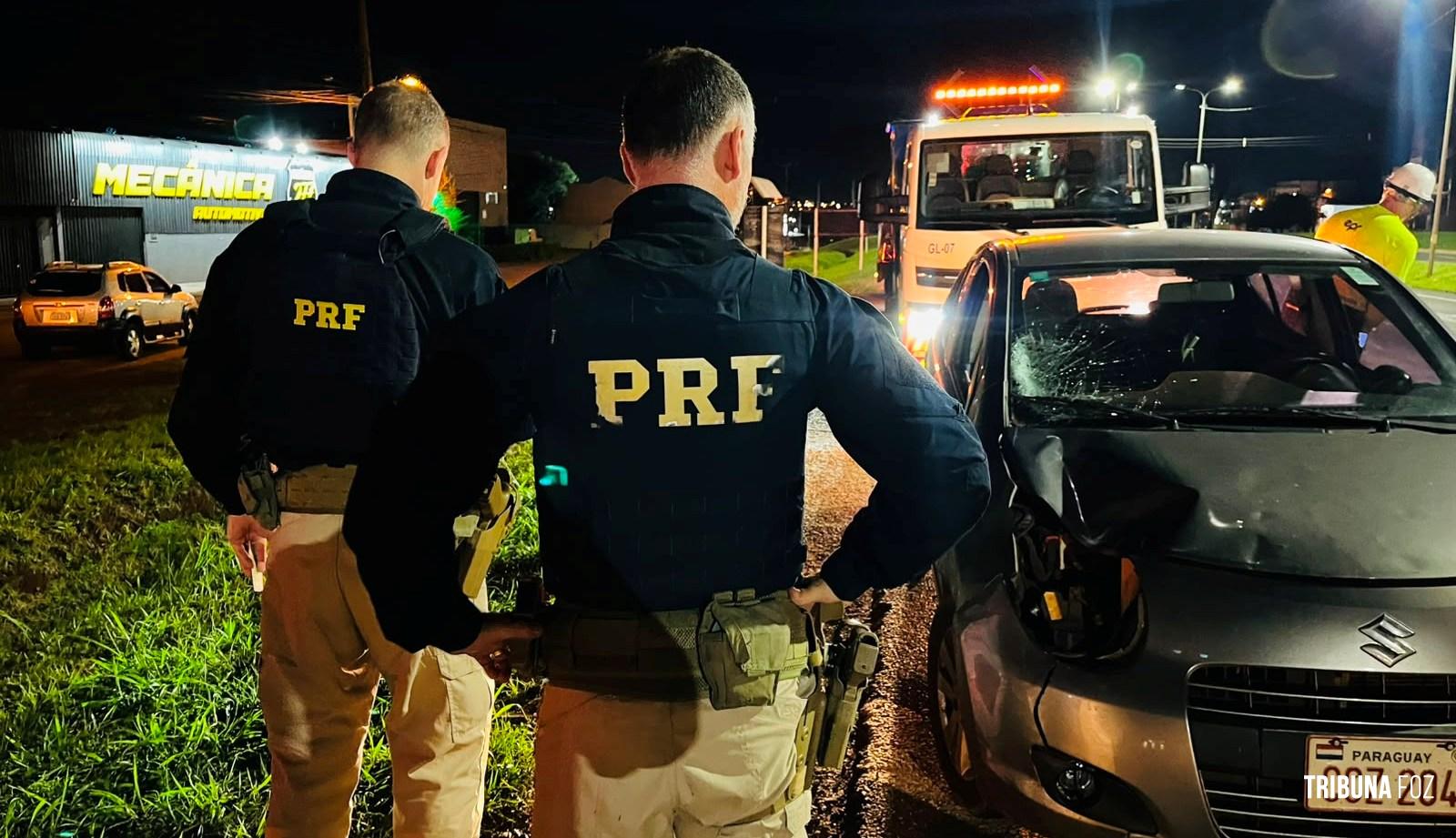 Mendigo agride mulher com pedrada, danifica carros e acaba atropelado na BR-277