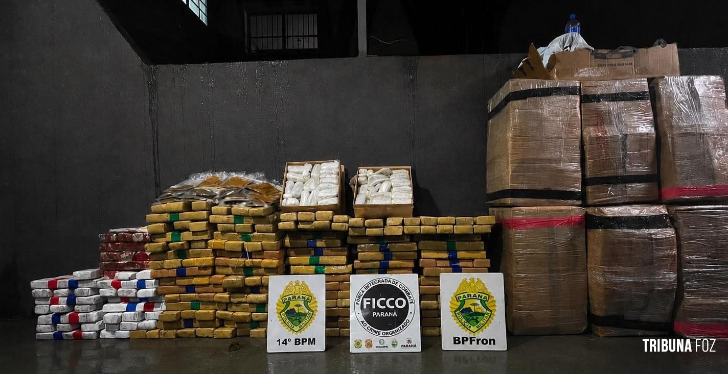 PM apreende mais de meia tonelada de drogas em ação integrada em Foz do Iguaçu 