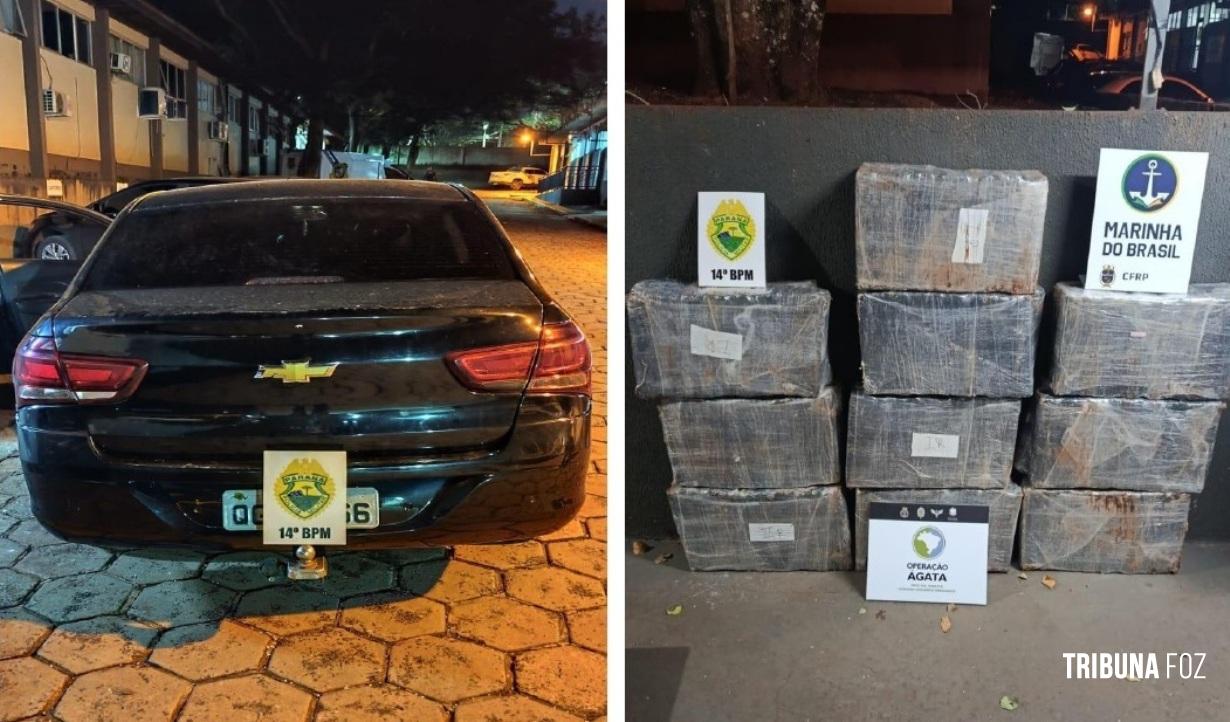 PM e Marinha do Brasil apreende 286,7 Kg de maconha durante Operação All In em Foz do Iguaçu