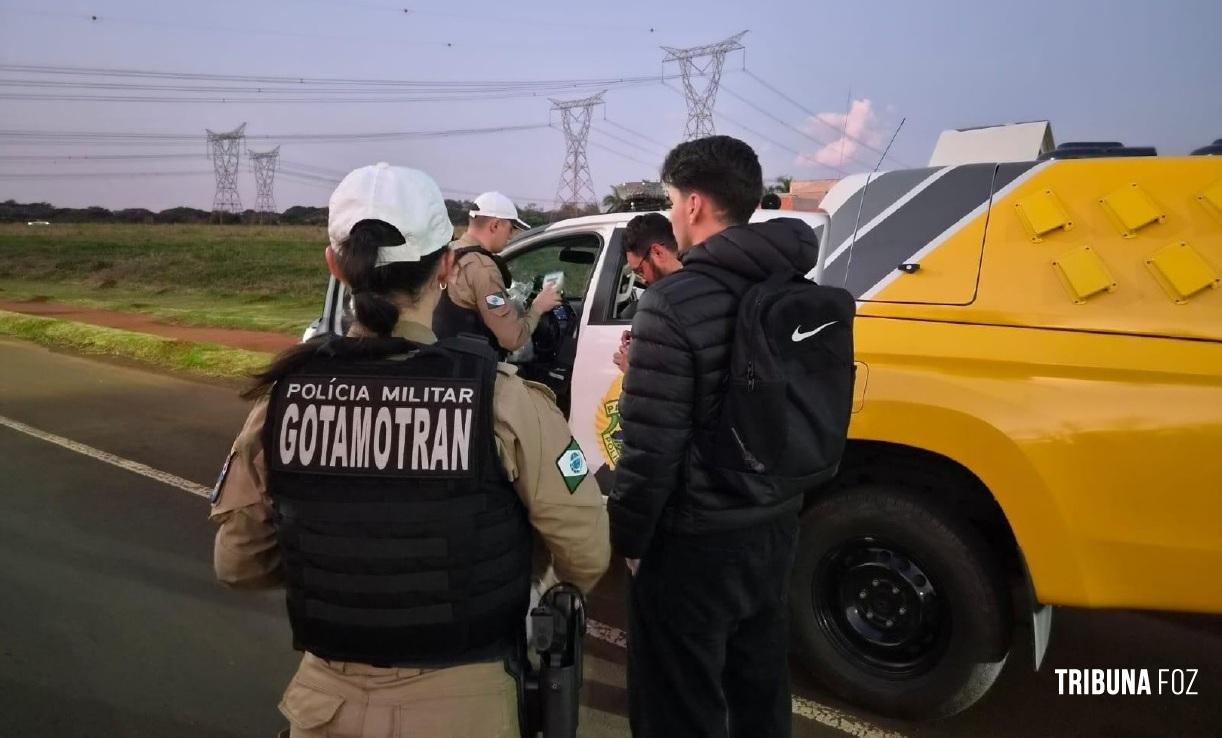 PM realiza Operação Lei Seca e reforça fiscalização de trânsito em Foz do Iguaçu