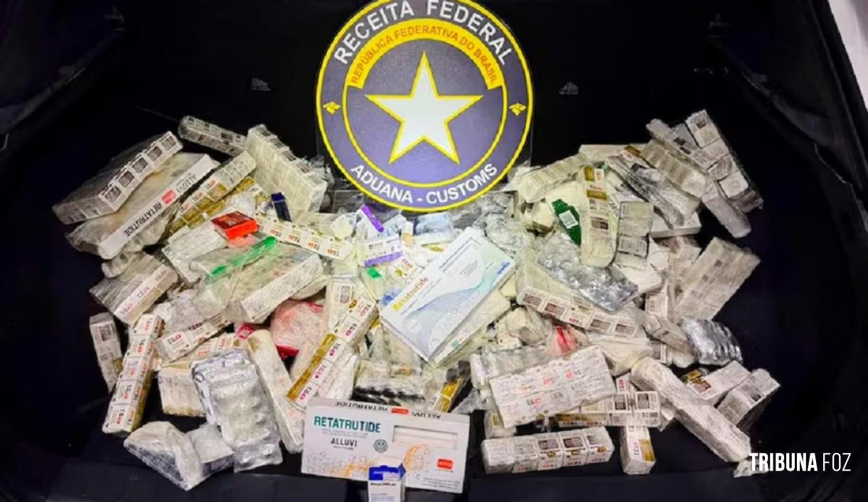 Receita Federal apreende mais de 3,4 mil ampolas de medicamentos ocultas em veículo na BR-277, em São Miguel do Iguaçu