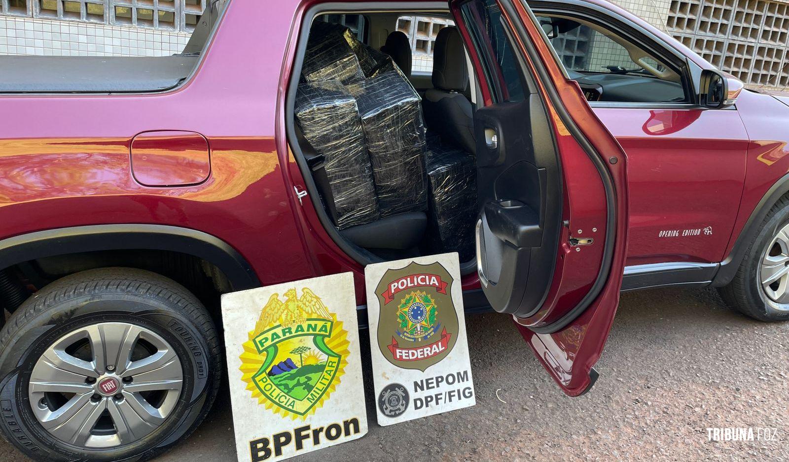 BPFRON apreende quase 3 toneladas de maconha e dois veículos em Foz do Iguaçu
