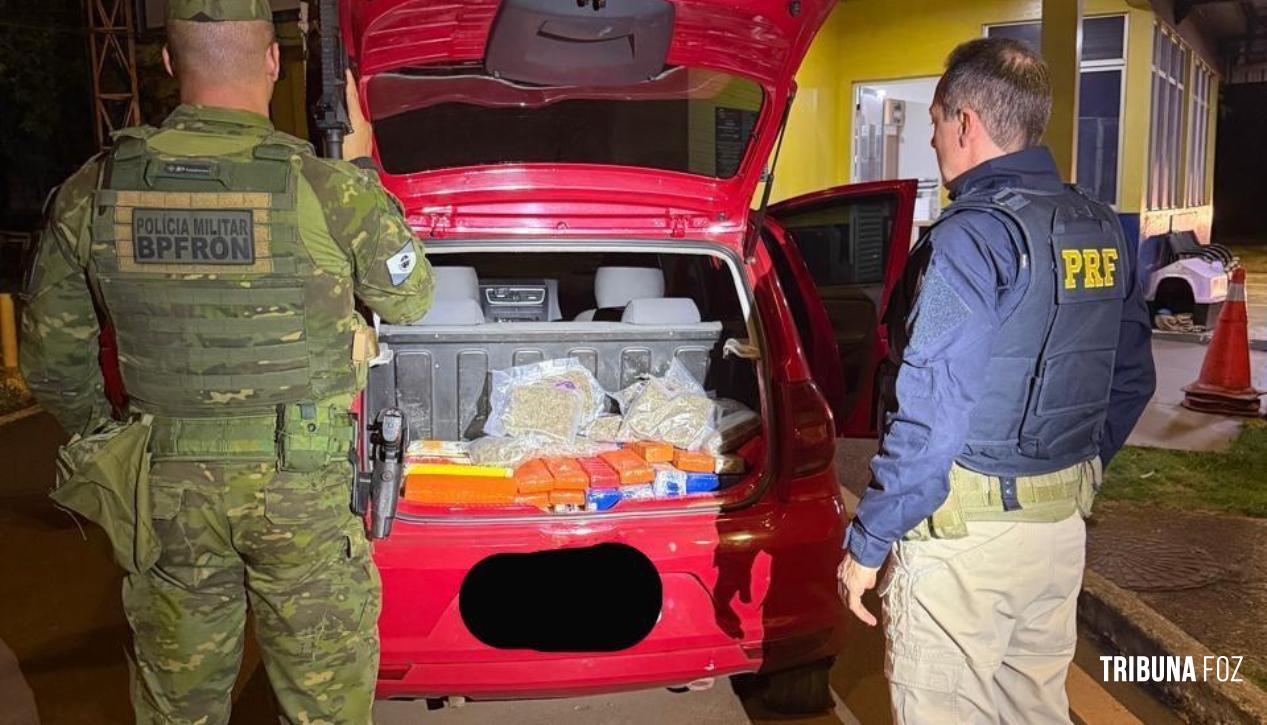 BPFRON, FICCO, Polícia Federal e PRF apreendem 226,7 Kg de entorpecentes em Céu Azul
