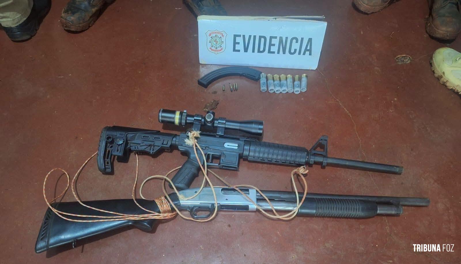 Dois presos com fuzil e uma escopeta calibre 12 na “Curva da Lata” no Paraguai