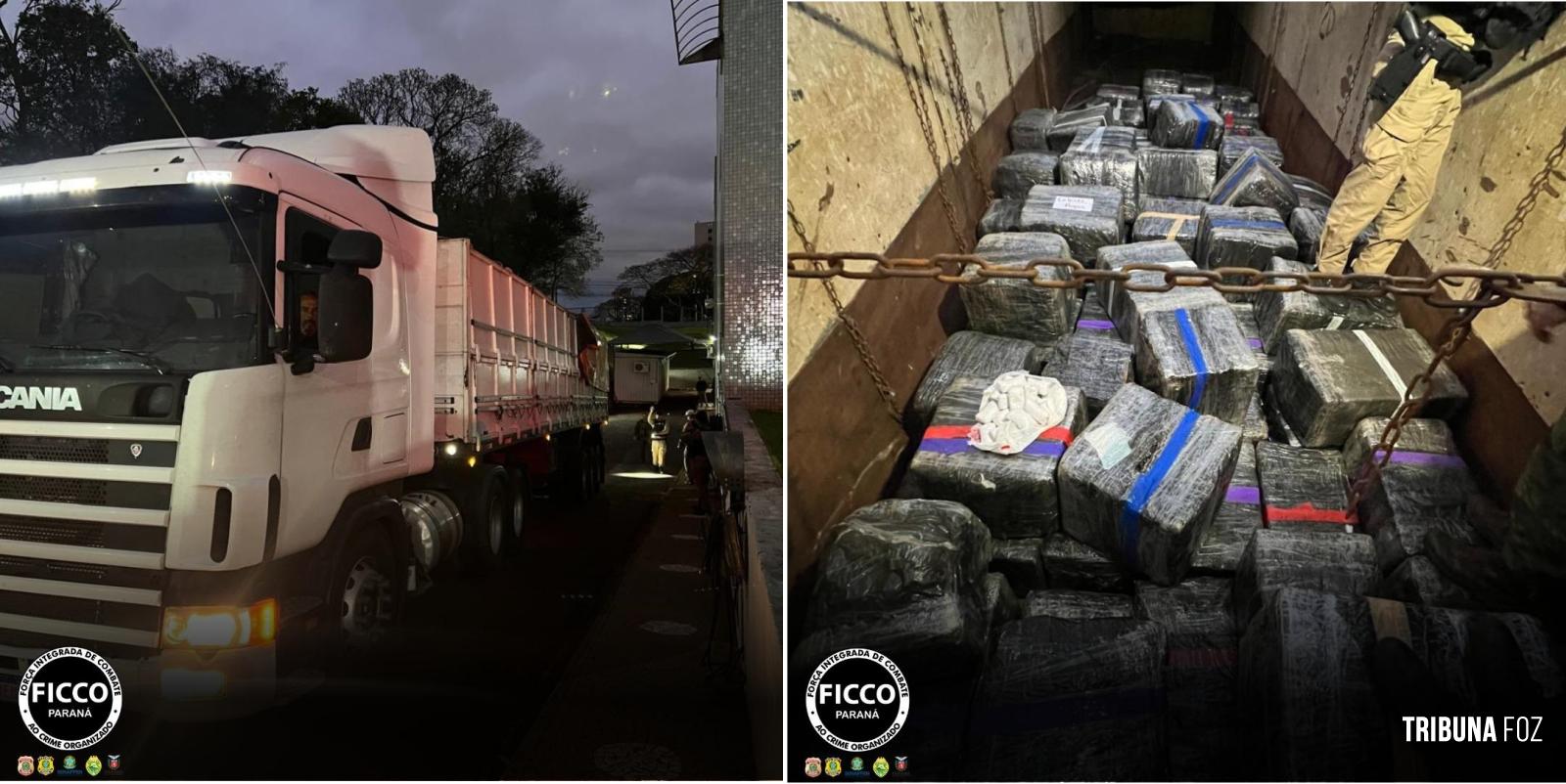 FICCO/PR apreende 4.208,3 Kg de drogas oculto em caminhão na cidade de Santa Terezinha de Itaipu