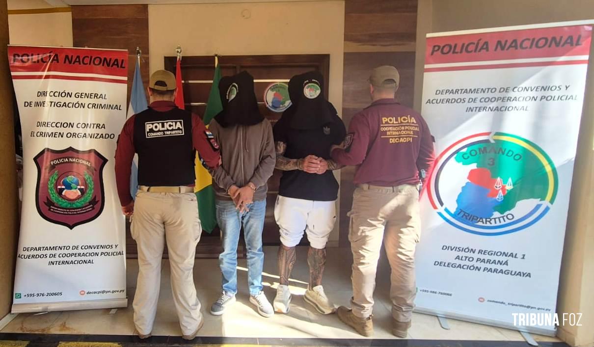 Foragidos da justiça são presos no Paraguai e entregue as autoridades brasileiras na Ponte da Amizade