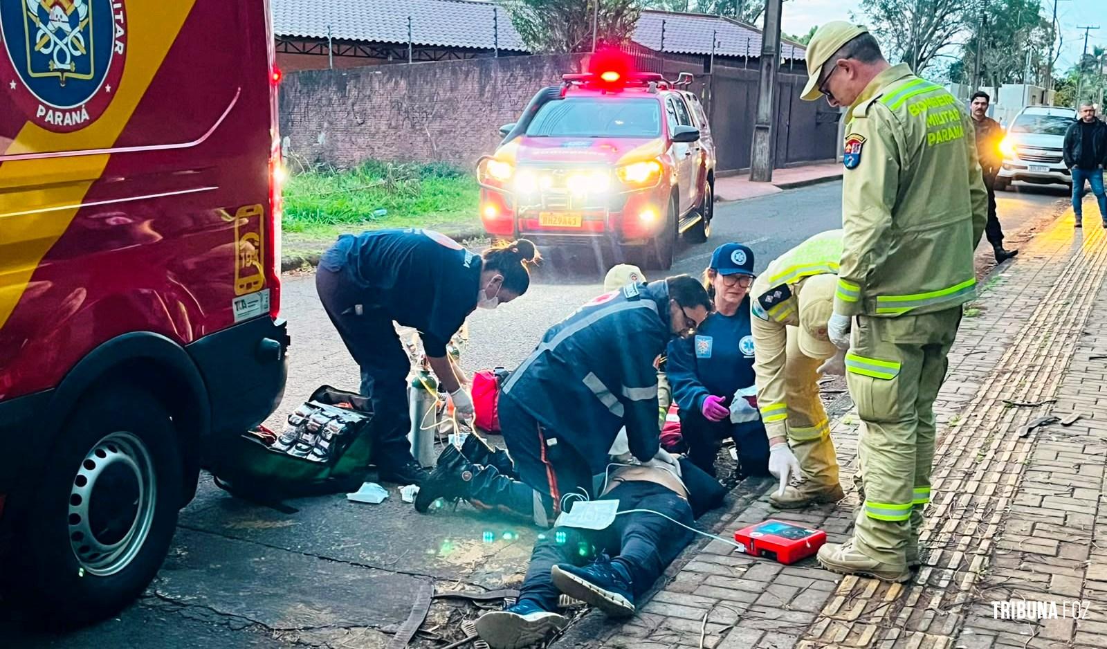 Homem morre após sofrer mal súbito durante caminhada na Vila A em Foz do Iguaçu
