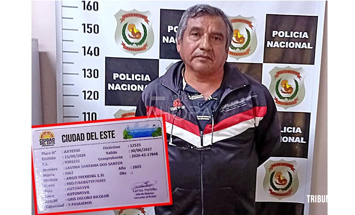 Homem preso com registro automotor falso em Ciudad Del Este