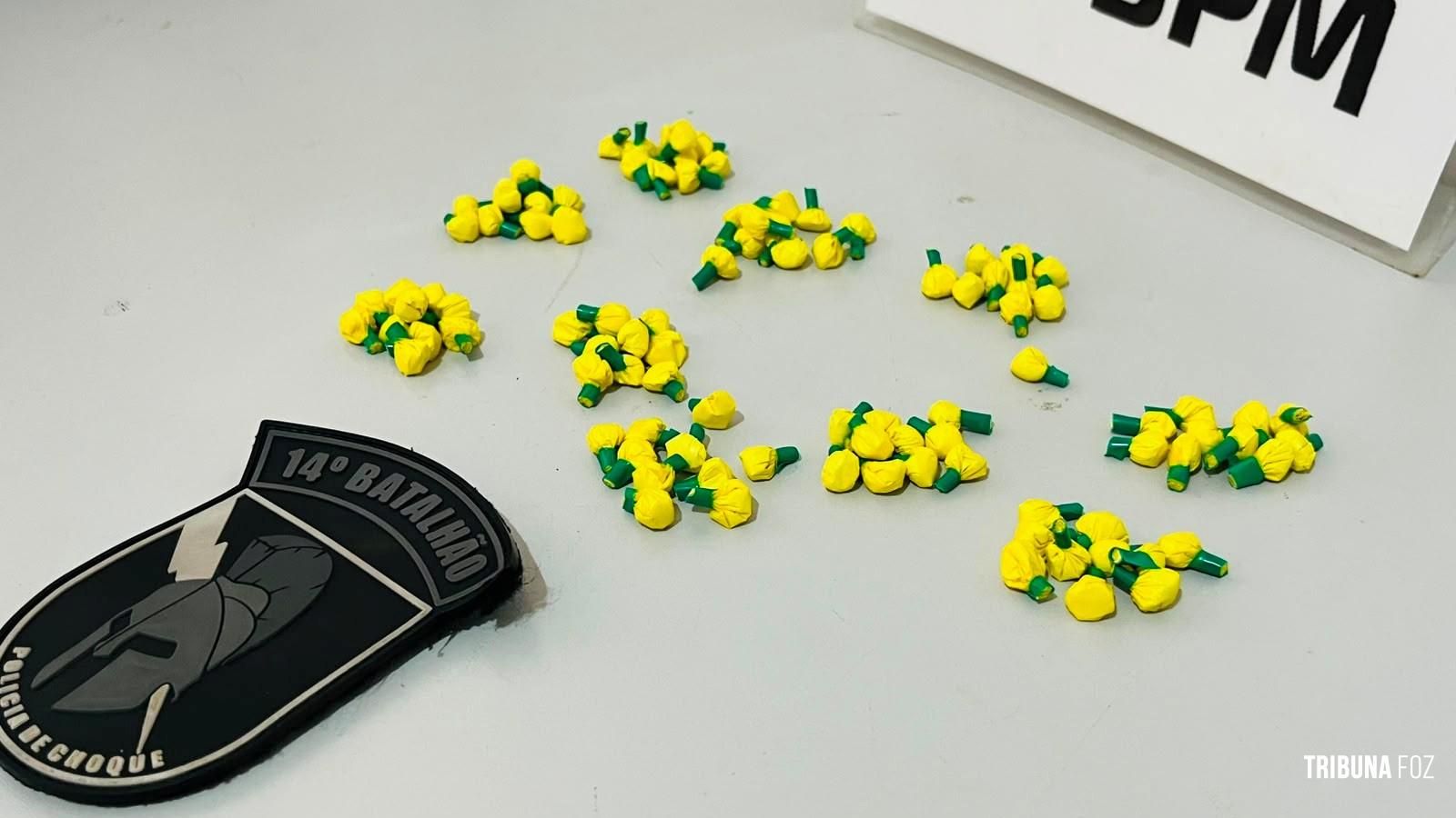 Militares do CHOQUE prende homem com grande quantidade de cocaína na Favela da Sadia
