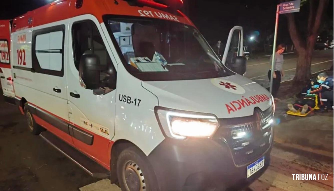 Motociclista fica ferido após acidente no centro de Marechal Cândido Rondon