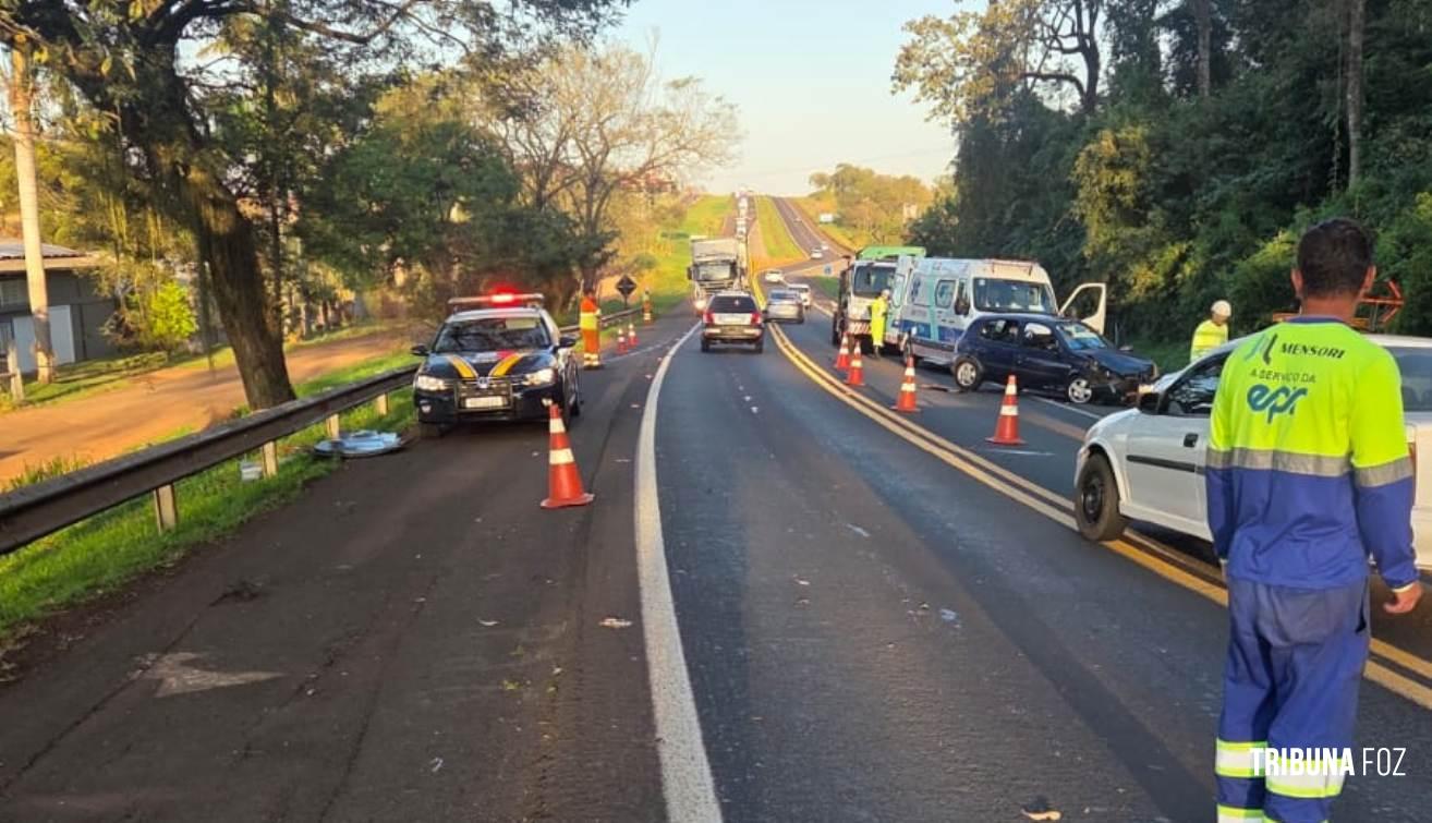 Motorista alcoolizado e sem CNH provoca acidente na BR-277 em Matelândia