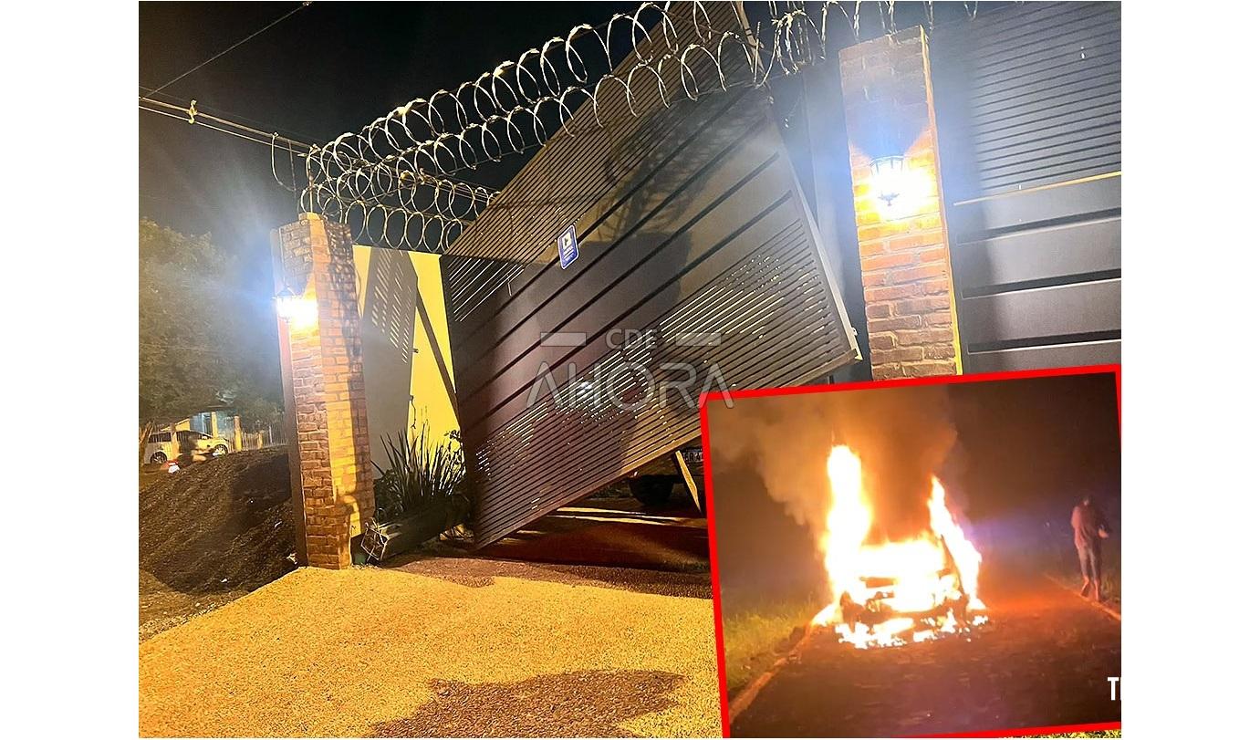 Mulher é assaltada em Ciudad del Este e veículo semelhante ao usado no roubo é encontrado incendiado