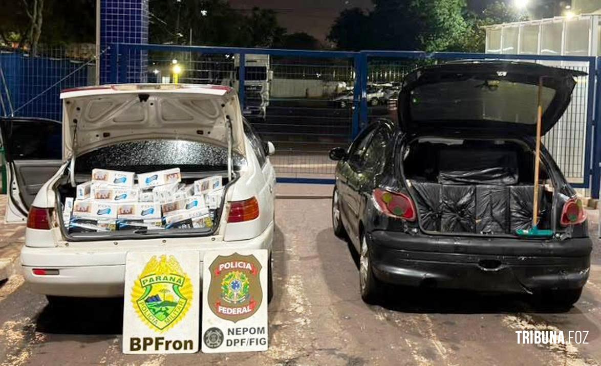 PF  e PM apreendem 13 mil maços de cigarros em Foz do Iguaçu