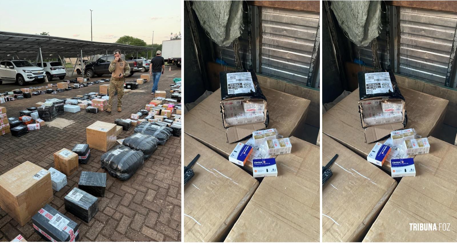 PF e PM apreendem 51,9 Kg de maconha em caminhão de encomendas