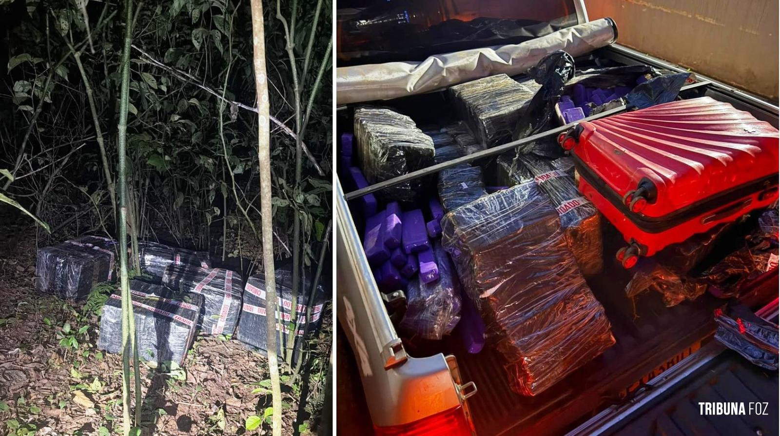 Policia Federal e Policia Militar apreendem 376 Kg de maconha próximo ao Marco das Três Fronteiras em Foz do Iguaçu