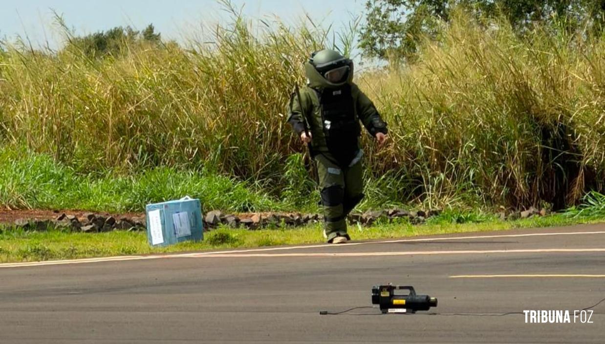 Polícia Federal participa de simulado de ameaça de bomba no Aeroporto Internacional de Foz do Iguaçu