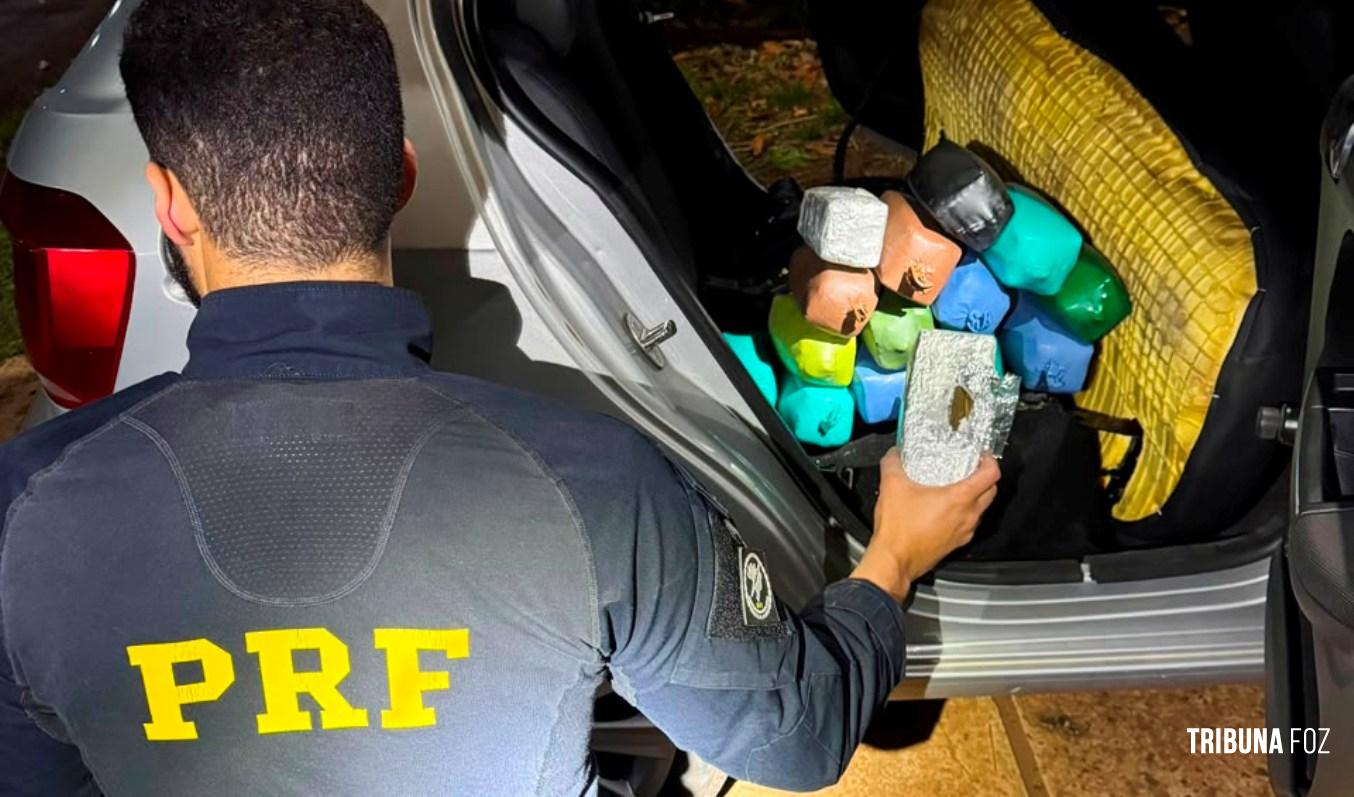 PRF apreende 15 quilos de haxixe escondidos no tanque de combustível de veículo na BR-277 em Santa Terezinha de Itaipu