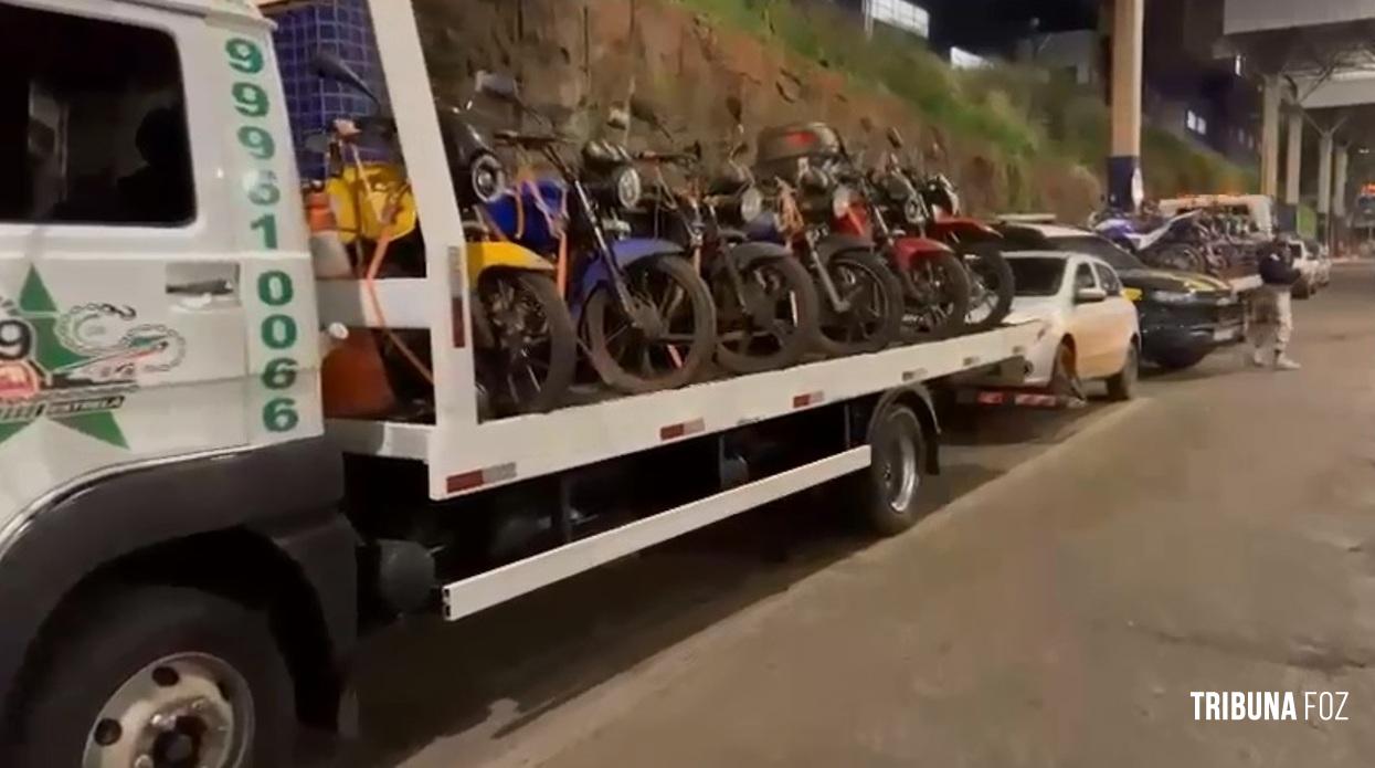 PRF apreende 25 motos durante operação na Ponte da Amizade