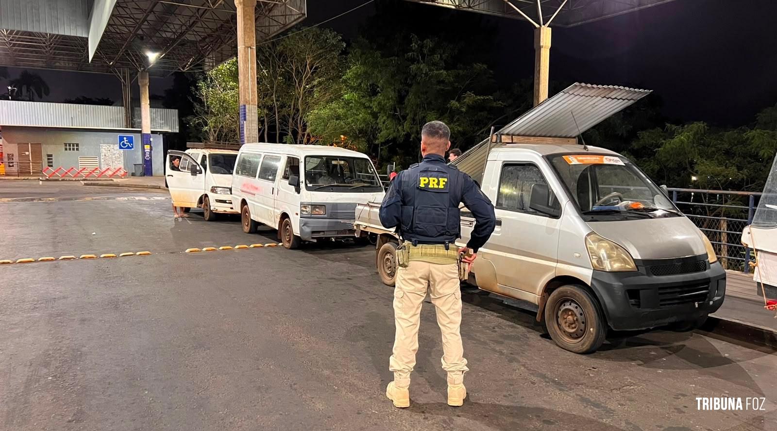 PRF apreende 27 veículos durante fiscalização de trânsito na Ponte da Amizade 