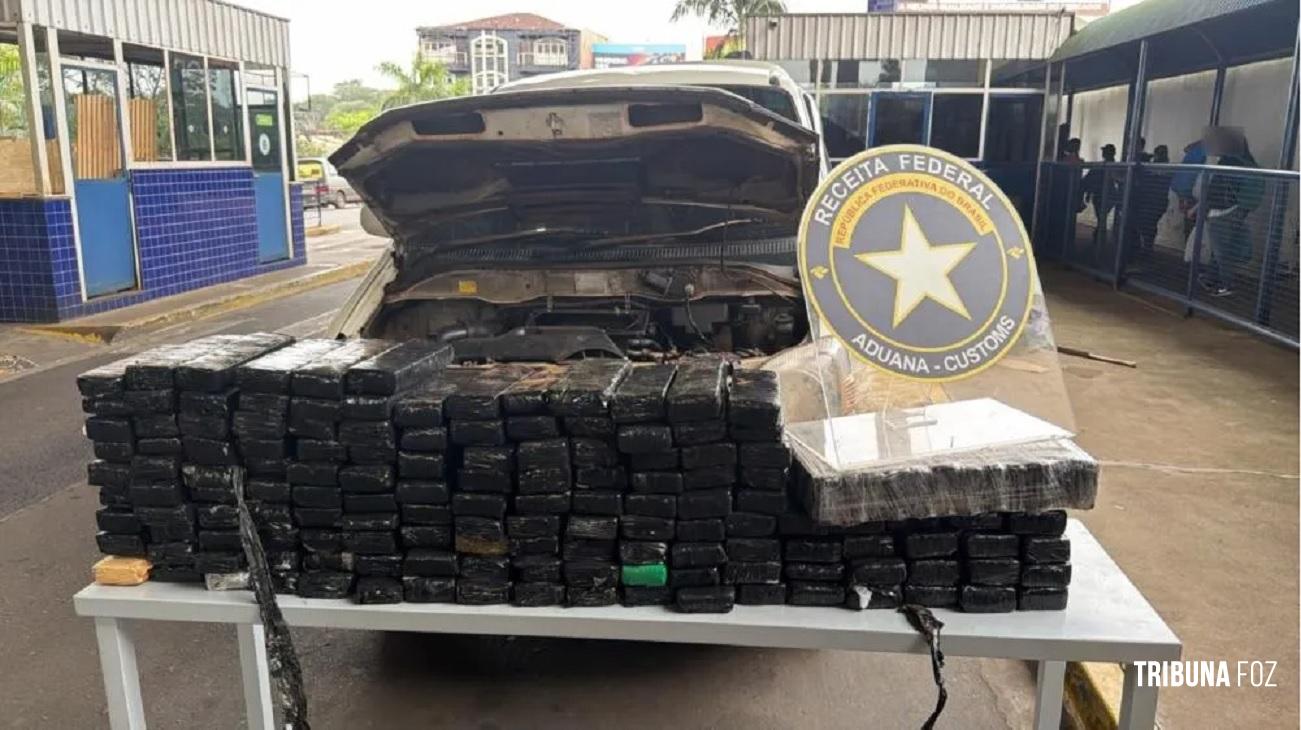Receita Federal apreende 130 Kg de maconha em van na Ponte da Amizade