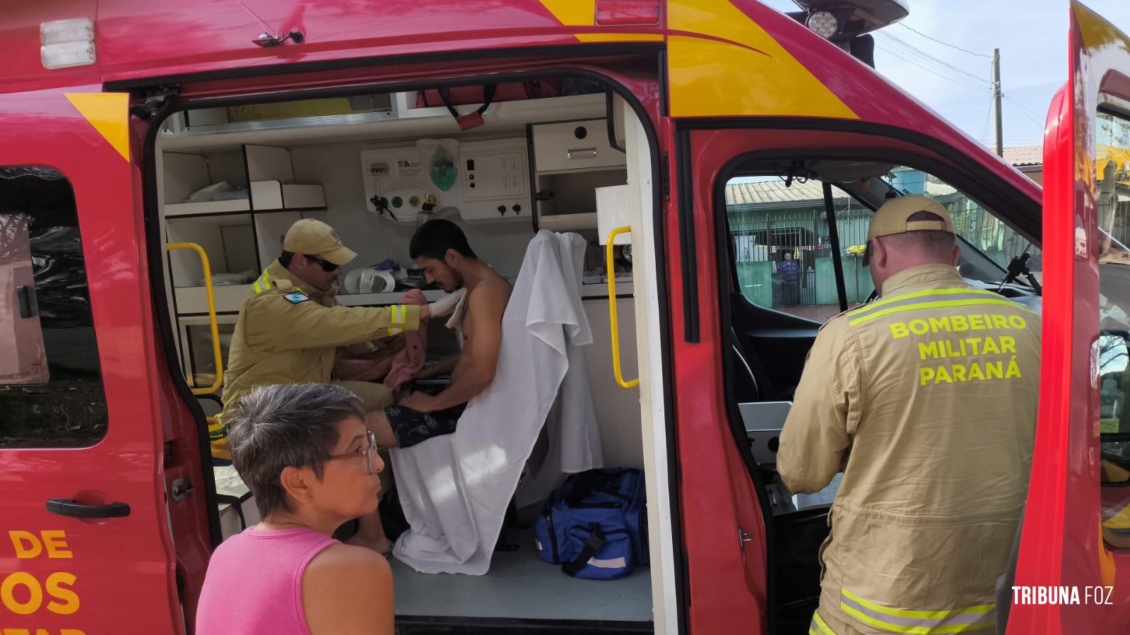 Siate socorre jovem que foi mordido por Pit Bull no Porto Meira