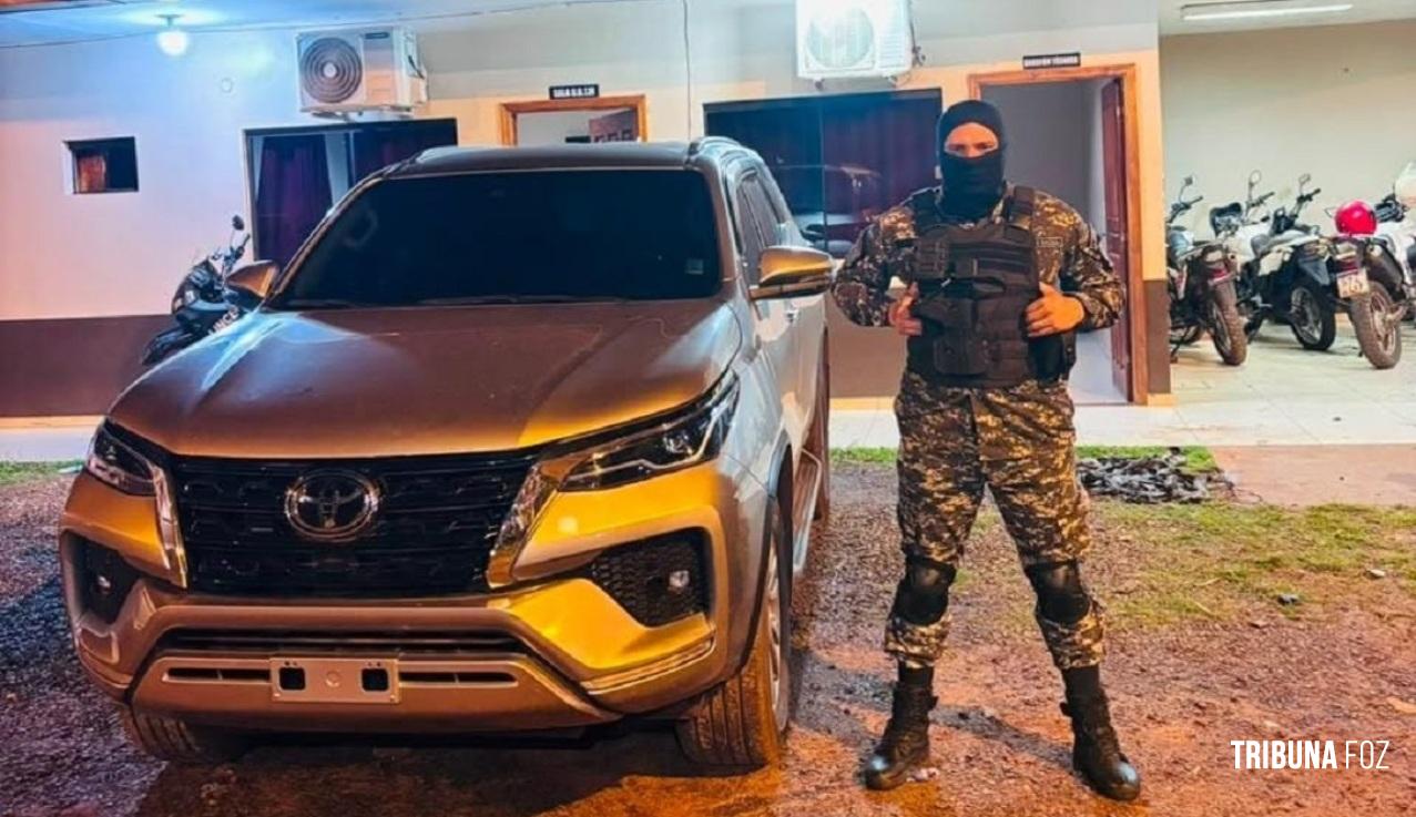 Veículo de luxo roubada há dois anos no Brasil é encontrada abandonada em Hernandarias no Paraguai