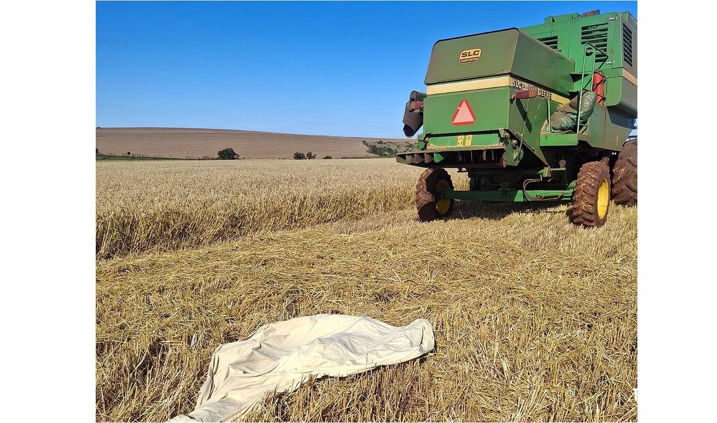 Brasileiro morre após ser esmagado por colheitadeira no Paraguai