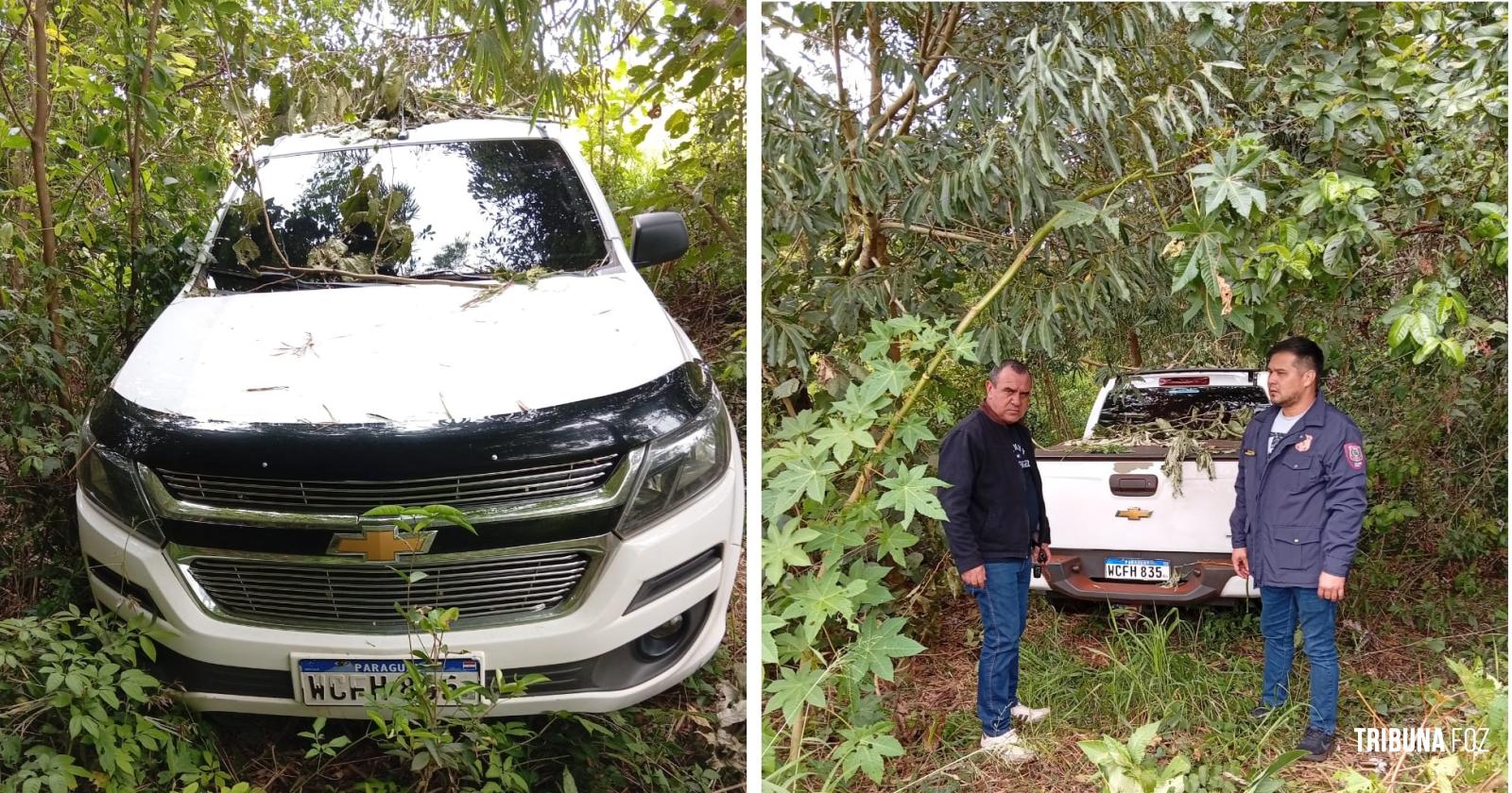Caminhonete roubada de brasileiro no Paraguai é recuperada na cidade de San Alberto