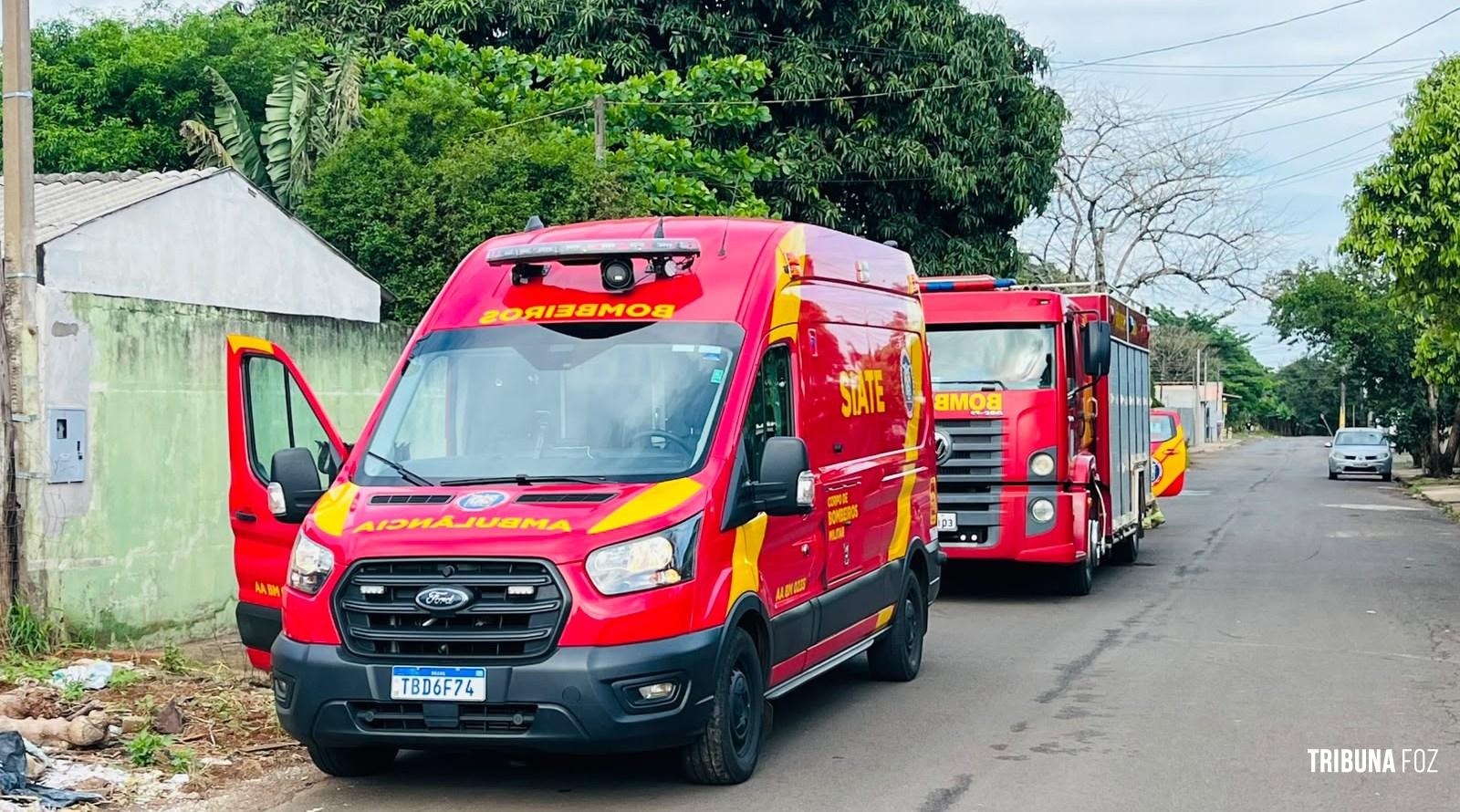 Carregador de celular no sofá teria iniciado incêndio em residência no Parque Ouro Verde em Foz do Iguaçu