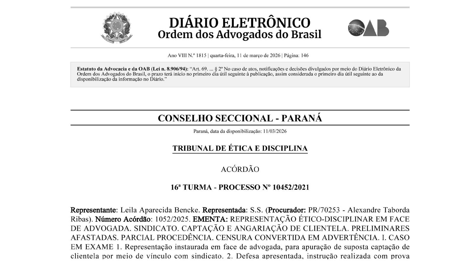 COMFIANÇA ABALADA: Eleição do SINPREFI acontece sob a sombra de punição na OAB