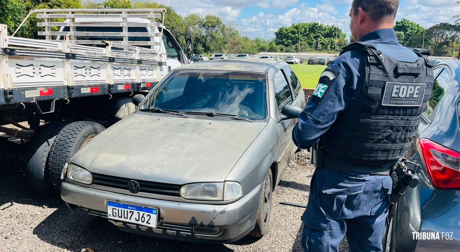 EOPE da Guarda Municipal localiza veículo suspeito de envolvimento em diversos assaltos em Foz do Iguaçu