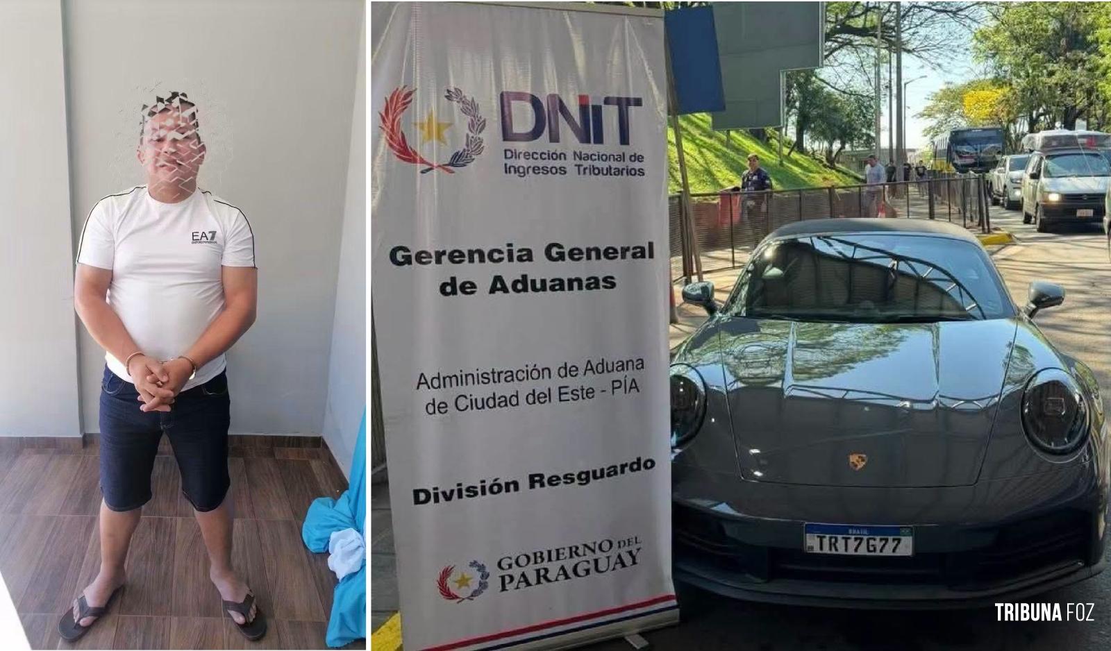 Foragido da Justiça do Brasil é preso no lado paraguaio da Ponte da Amizade com uma Porche Carrera