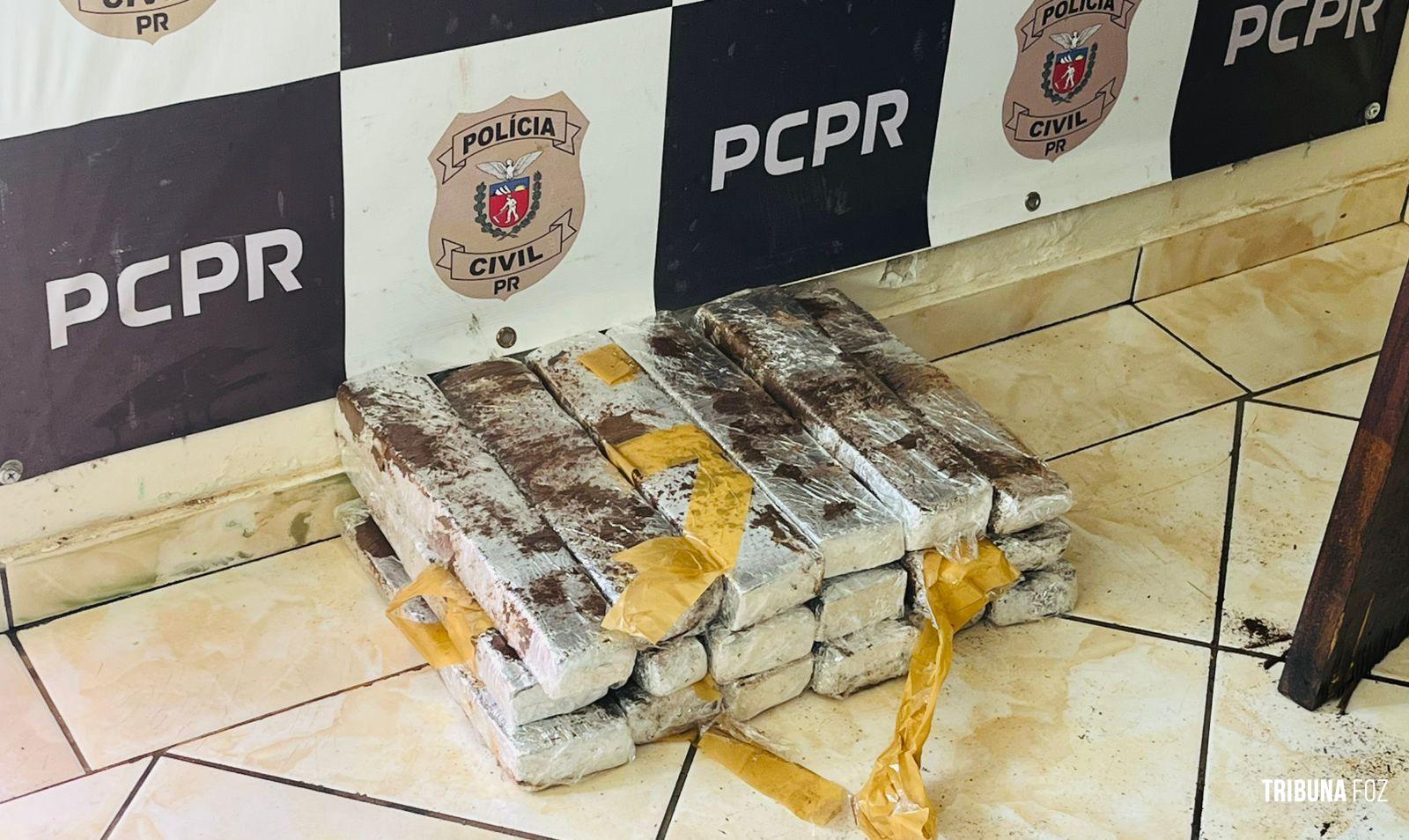 GDE da Policia Civil aborda adolescente paraguaio com duas malas e encontra maconha próximo à Vila Portes